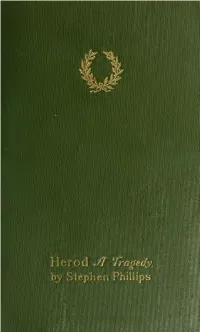 Herod; a Tragedy