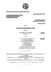 High Court Judgment Template