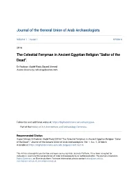 The Celestial Ferryman in Ancient Egyptian Religion "Sailor of the Dead"