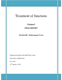 Treatment of Junctions