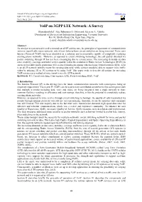 Voip on 3GPP LTE Network: a Survey