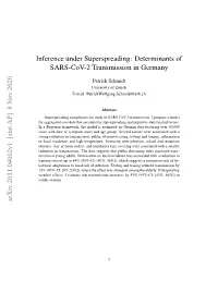 Inference Under Superspreading: Determinants of SARS-Cov-2 Transmission in Germany