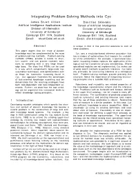 Integrating Problem-Solving Methods Into Cyc