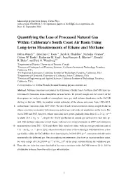 Quantifying the Loss of Processed Natural Gas Within California's