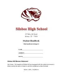 Student Handbook This Handbook Belongs To
