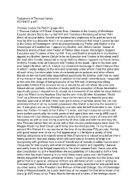 Testament of Thomas Carlyle SC70/6/21 P.461
