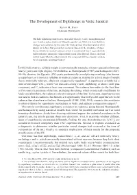 The Development of Diphthongs in Vedic Sanskrit