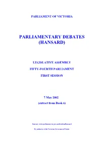 7 May 2002 (Extract from Book 6)