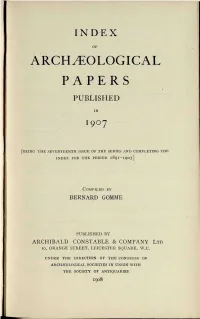 Archaeological Papers Published