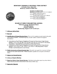 Board Packet Prior to All Activity for the Month Being Received and Recorded