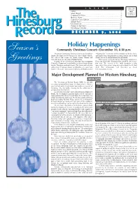 DECEMBER 9, 2006 There Are Two Ways to Get Articles Included in the Warning N for Town Meeting