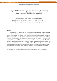 Design of FRC Tunnel Segments Considering the Ductility Requirements of the Model Code 2010