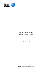 Smart Label Creator Install User's Guide