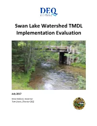 Swan Lake Watershed TMDL Implementation Evaluation