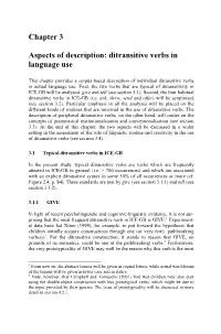 Ditransitive Verbs in Language Use
