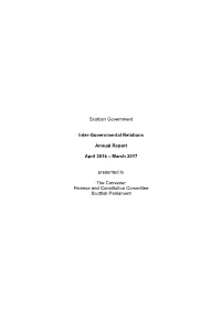 Inter-Governmental Relations
