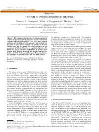 The Role of Protein Structure in Genomics