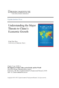 Understanding the Major Threats to China's Economic Growth