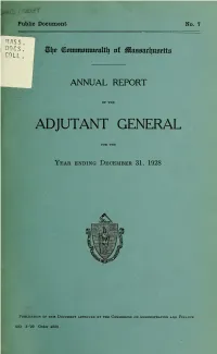 Annual Report of the Adjutant-General for the Year Ending
