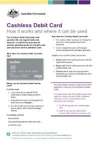 Cashless Debit Card How Does It Work