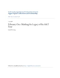 February One: Marking the Legacy of the A&T Four