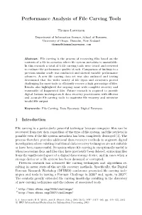 Performance Analysis of File Carving Tools
