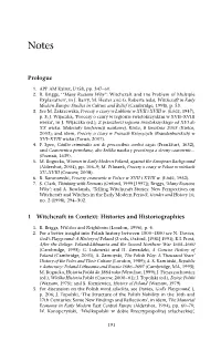 Prologue 1 Witchcraft in Context: Histories and Historiographies