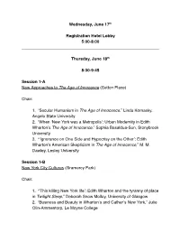 Wharton Conference Program Draft