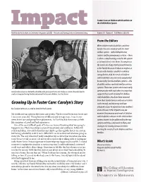 Youth with Disabilities Aging out of Foster Care: Issues and Support Strategies