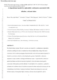 A Depositional Model for Spherulitic Carbonates Associated with Alkaline