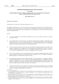 Commission Implementing Regulation (EU)