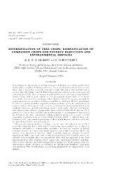 Diversification of Tree Crops: Domestication of Companion Crops for Poverty Reduction and Environmental Services