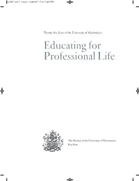 Educating for Professional Life