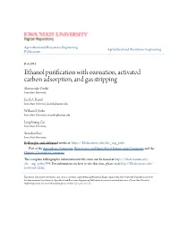 Ethanol Purification with Ozonation, Activated Carbon Adsorption, and Gas Stripping Shinnosuke Onuki Iowa State University