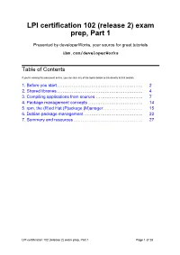 LPI Certification 102 (Release 2) Exam Prep, Part 1