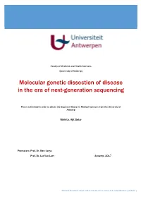 Molecular Genetic Dissection of Disease in the Era of Next-Generation Sequencing