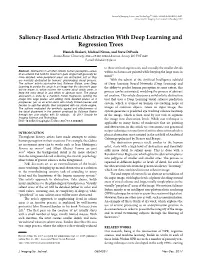 Saliency-Based Artistic Abstraction with Deep Learning and Regression Trees