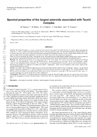 Spectral Properties of the Largest Asteroids Associated with Taurid Complex