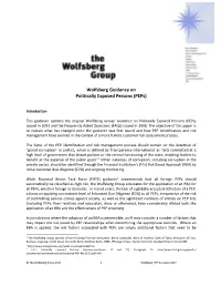 Wolfsberg Group PEP Guidance 2017