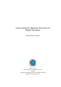 Cross-Computer Malware Detection in Digital Forensics