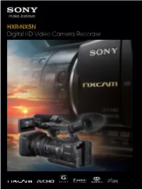 HXR-NX5N Digital HD Video Camera Recorder