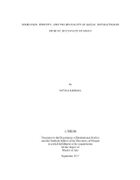 Migration, Identity, and the Spatiality of Social Interaction In