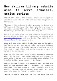 New Vatican Library Website Aims to Serve Scholars, Entice Curious