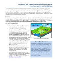 Protecting and Managing Hudson River Streams: Overview, Scales and Definitions