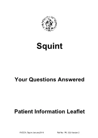 Squint Information Booklet