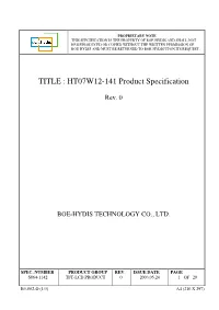 LCD Datasheet by Beyondinfinite.Com