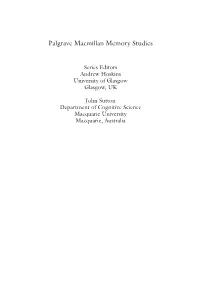 Palgrave Macmillan Memory Studies