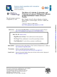 Patches in High Endothelial Venules of Peyer's P-Selectin in Leukocyte Rolling and Adhesion Integrins, and 7Β the Roles of L-Se
