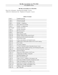 The Bar Association Act, 5721-1961 Full Updated Version