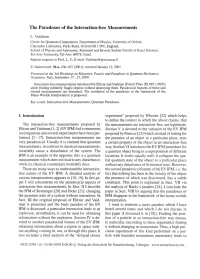 The Paradoxes of the Interaction-Free Measurements